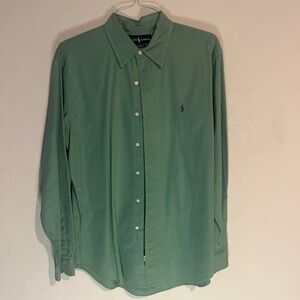 Ralph Lauren Sage Green Long-Sleeve Button-Down Shirt